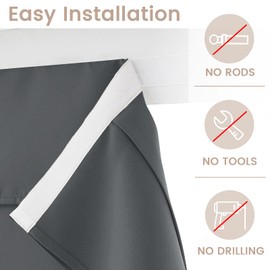 Vatge Classroom Door Window Curtain for Classroom Windows and Doors Side Light Curtains for Classroom Window, 1 Panel, W08 x L36, Grey