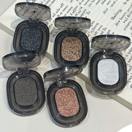 FangTangDI Monochrome Pressed Glitter Eyeshadow Palette, Single Pearlescent Diamond Chameleon Fine Flash Sparkling Eyeshadow | Talc & Paraben-Free Long-Lasting Sheer Shimmer & Matte Finish-01#