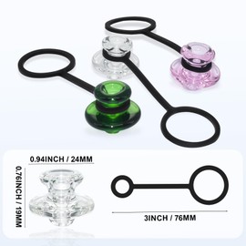 3Pcs Adjustable Glass Diffuser Covers, Dazzling Mixed Color Vent Caps