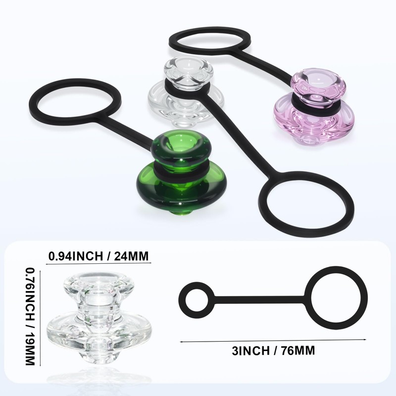 3Pcs Adjustable Glass Diffuser Covers, Dazzling Mixed Color Vent Caps