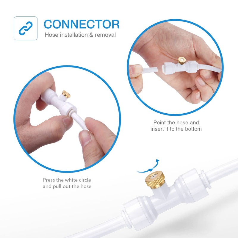 homenote 10 Pack Brass Misting Nozzles for Outdoor Cooling System,