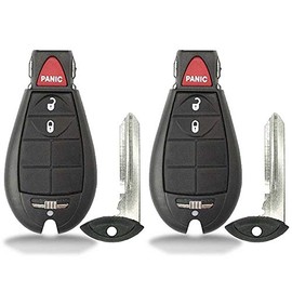 2 New Keyless Entry 3 Buttons Remote Start Car Key Fob Fobik M3N5WY783X, IYZ-C01C 56046707AE for Chrysler Town Country Dodge Challenger Charger Durango Grand Caravan Journey & Ram