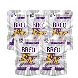 Glico Breo EX Breo EX 2.4 oz (66 g) x 5 Pcs Oral Care Tablet, Dental Exclusive (Grape Mint)
