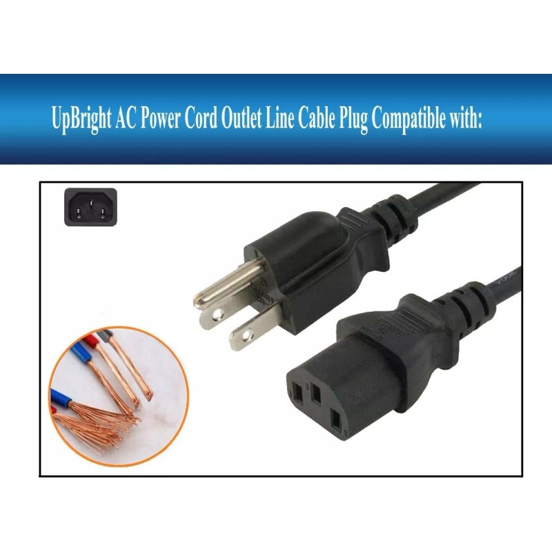 RXQMXG AC Power Cord Cable For BLUETTI AC180P AC60P Portable