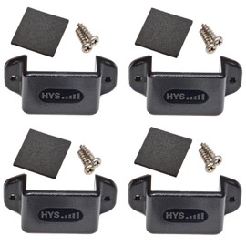 HYS Car Radio Mount, Handheld Radio Mount Compatible for Motorola Baofeng Yaesu Midland, Any Walkie Talkie with Back Clip (4 Pack, Black)