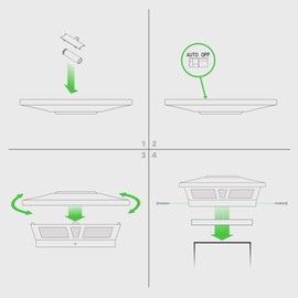 Classy Caps Oxford Low-Profile Solar Post Cap - Outdoor Deck and Fence Solar Lighting, Fits 5"x5", 5.5"x5.5", 6"x6" Posts, Black Aluminum, Warm White Light