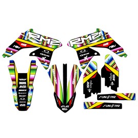 Senge Graphics Inc 2008-2017 RMZ 450 SERAPE Black Senge Graphics Kit Compatible with Suzuki - Base Kit, 19/21