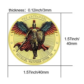 The Archangel St Michael Challenge Coin Collector - Psalm 91:10-11 (Golden)