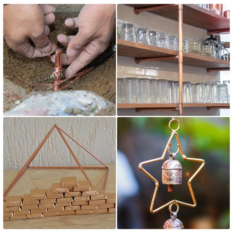 sourcing map 5mm Diameter 200mm Length Solid Copper Round Rod