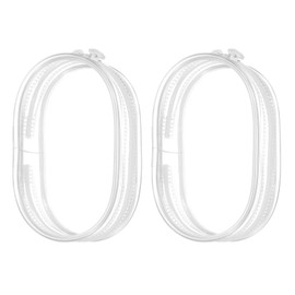 uxcell 2Pcs Clear Figure Display Bag, 3.94" Clear Dolls Display Bag PVC Portable Small Mini Dolls Pouch Carrying Case Storage Bag Keychain Charm for Showing Off Boxes Dolls(Oval Clear)