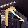 HANGERWORLD Wooden 20 Bar Tie Belt Rack Accessory Organiser Coat