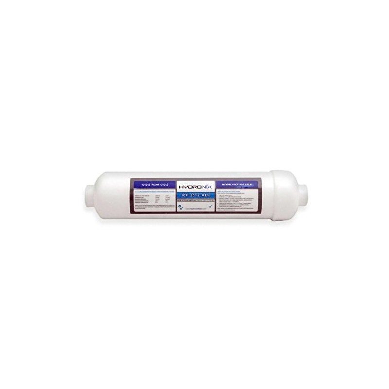 Hydronix Alkaline Remineralization & pH Balance Inline Water Filter ICF-2512-ALK