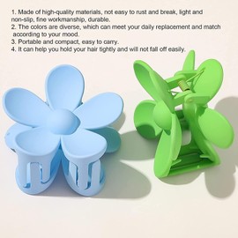 1 Pc White Candy Colored Hair Claw Clips Flower Hair Clips – Big Cute Claw Clips, Thick Hair, Scrub, Hair Clips Sweet Flower Clip，Clips and Barrettes