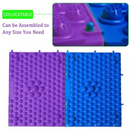 YOBEYI 2PCS Foot Massage Mat Acupressure Mat Foot Reflexology Walking Toe Pla...