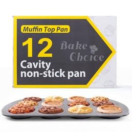 Muffin Top Pan, 12 Cavity Baking Pan for Muffin Tops, Non-Stick