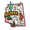 Arizona State Map and Landmarks Collage Fridge Collectible Souvenir Magnet