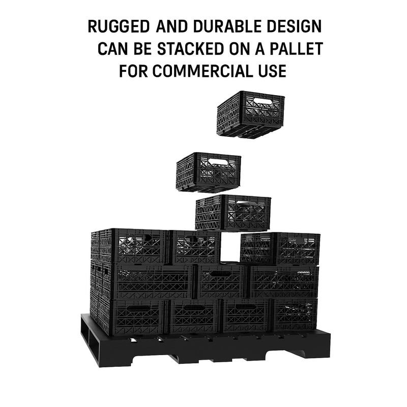 The CrateCraft Crate, Universal Storage Crate, Interlocking Stackable Base Design,