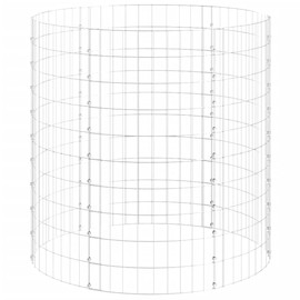 vidaXL Durable Galvanized Steel Garden Composter - Weather, Proof, Mesh Design, Easy Assembly, 39.4"x39.4" Size Ideal for Green Waste Decomposition and Natural Fertilizer Generation