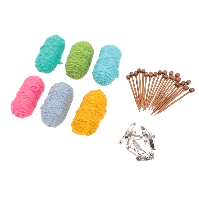 Mini Knitting Tools Set Single Pointed Knitting Needles and 6