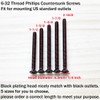 Adiyer Extra Long Black Outlet Screws 40pcs 6-32 x 1-1/2