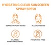 VGO Sunscreen Spray SPF 50, Spectrum UVA/UVB Protection, Moisturizing and