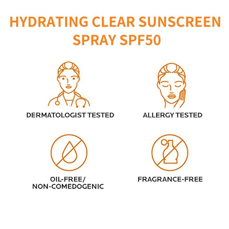 VGO Sunscreen Spray SPF 50, Spectrum UVA/UVB Protection, Moisturizing and