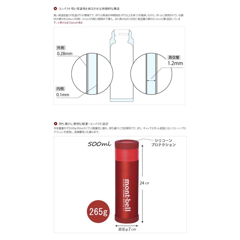 Mont•Bell Alpine Thermo Bottle