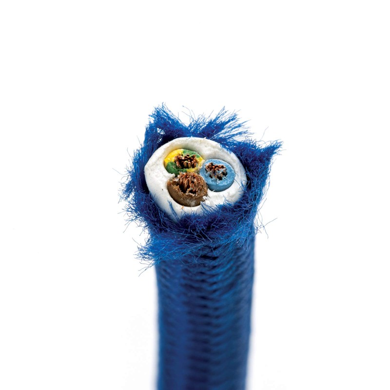 Textile Coated Plastic Cable, Fabric Power Cable, 3-Wire Cable, 3