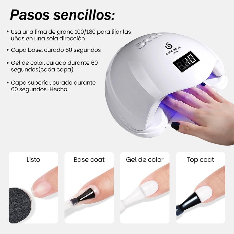 Cherimoya Esmalte De Uñas En Gel Blanco y Negro 2Pzs
