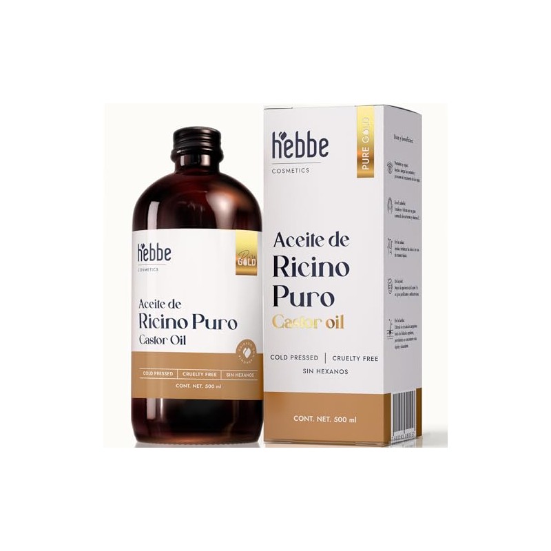 Hebbe | Aceite de Ricino Puro | Nutre e Hidrata