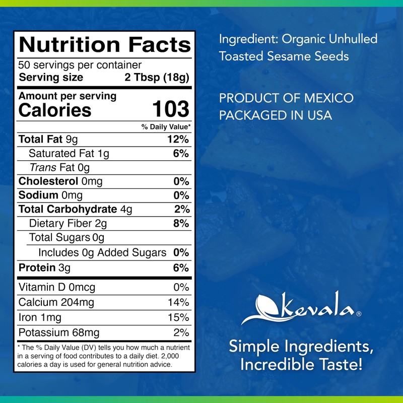 Organic Toasted Sesame Seeds (Unhulled) - Gluten-Free Topping for Asian