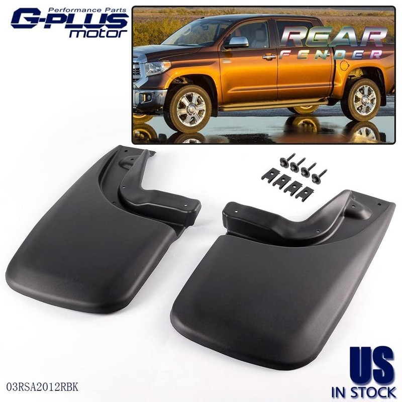 G-PLUS 2PCS Rear Heavy Duty Molded Mud Flaps, Compatible with
