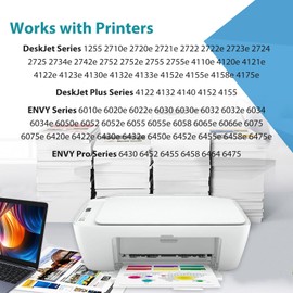 Relcolor 67XL Black Ink Cartridge Replacement for HP 67 XL 2 Pack for HP67 HP67XL for 2855e 2827e 2700 2755e 4100 4255e 6400 2852e 2752e 2700e 4227e 4100e 4155e 6455e 6000 6400e 2742e 2734e 6458e 4200