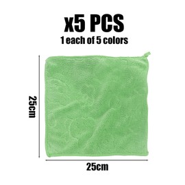 5 Pieces of Embossed Square Towels, Children's Printed Small Towels, Bear Printed Square Towels, Cleaning Towels, Kitchen Towels, Dishcloths, Multi-purpose Square Towels (Multi-color)