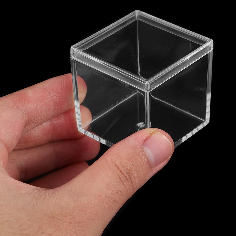 HEALLILY 10pcs Clear Box Clear Decorative Boxes Acrylic Plastic Square