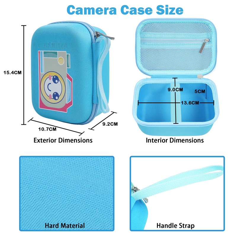 GlobalCrown Hard Storage Case for kids Instant digital camera,Childrens Camera