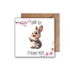 Thank You Card with Rabbit - Thank You Card with