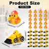 Lyreh 40pcs Mini Resin Ducks, Cute Construction Worker and Bulldozer