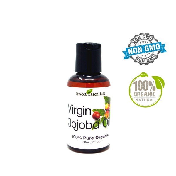 Organic Virgin Jojoba Oil 2oz | Imported From Argentina | 100% Pure Cold Pressed