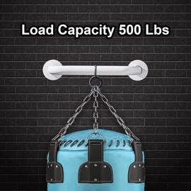 18 Inch Handicap Grab Bars, 2 Pack Stainless Steel Grab Bar for Bathtubs and Showers, Wall Mount Safety Shower Grab Bars for Seniors Injury Elderly, White