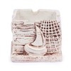 Pinkdesh Resin Material Square Boat Design Ashtray for Office Home