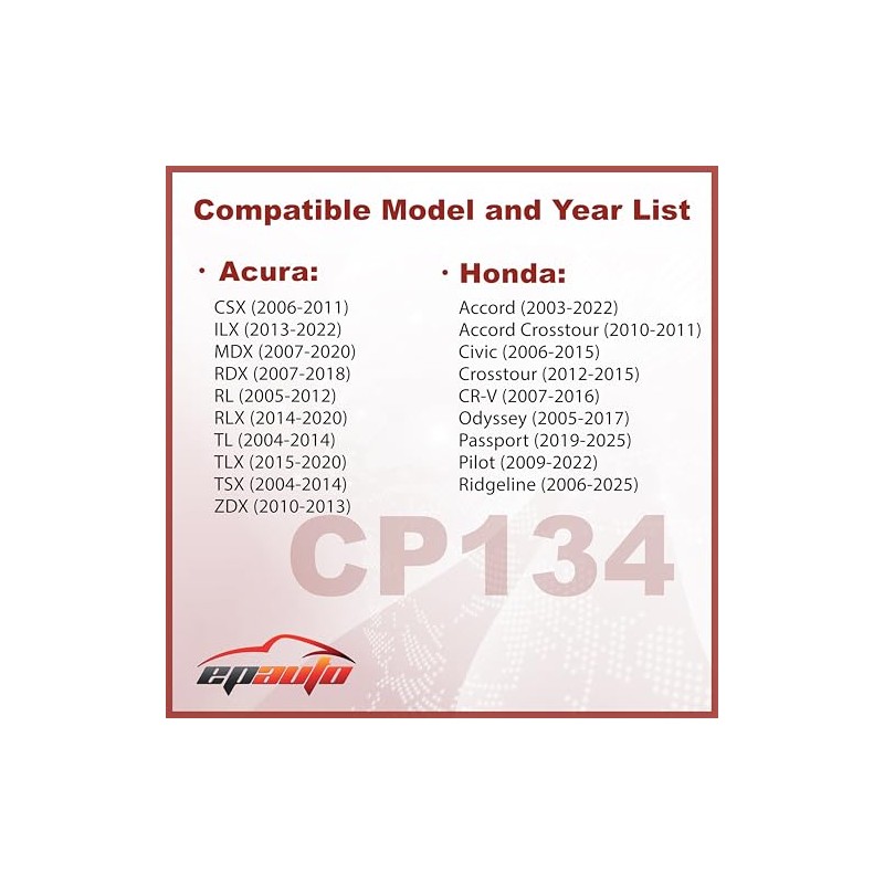 EPAuto CP134 (CF10134) Premium Cabin Air Filter includes Activated Carbon