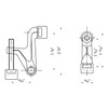 Midofar Triumph Hardware 2 Pack Hinge Pin Door Stopper,Adjustable Heavy