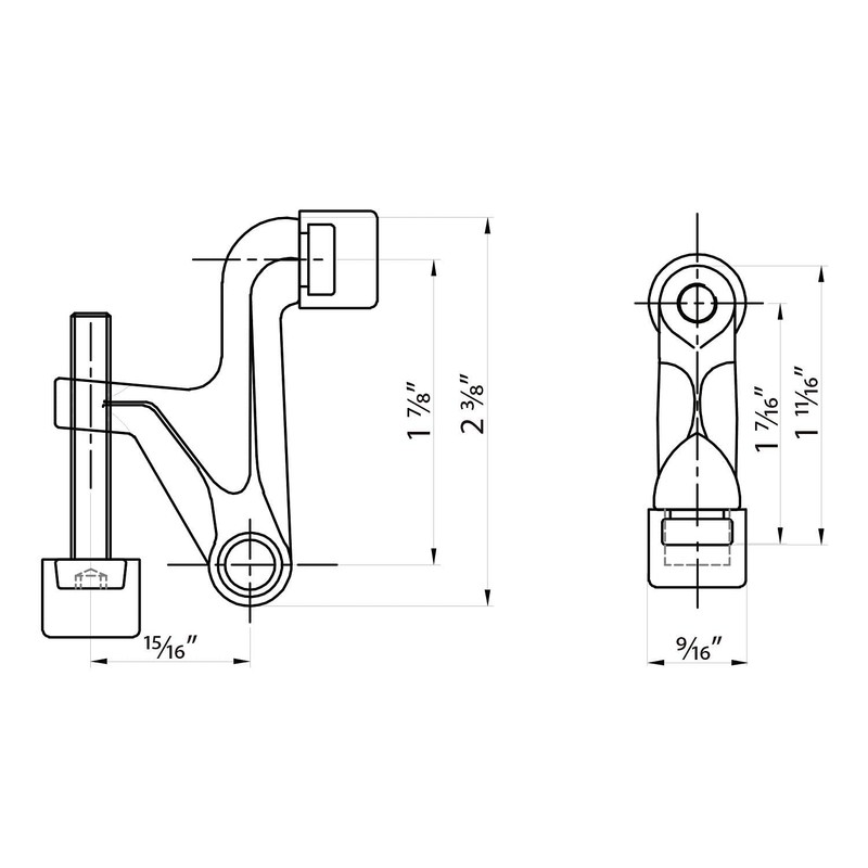 Midofar Triumph Hardware 2 Pack Hinge Pin Door Stopper,Adjustable Heavy