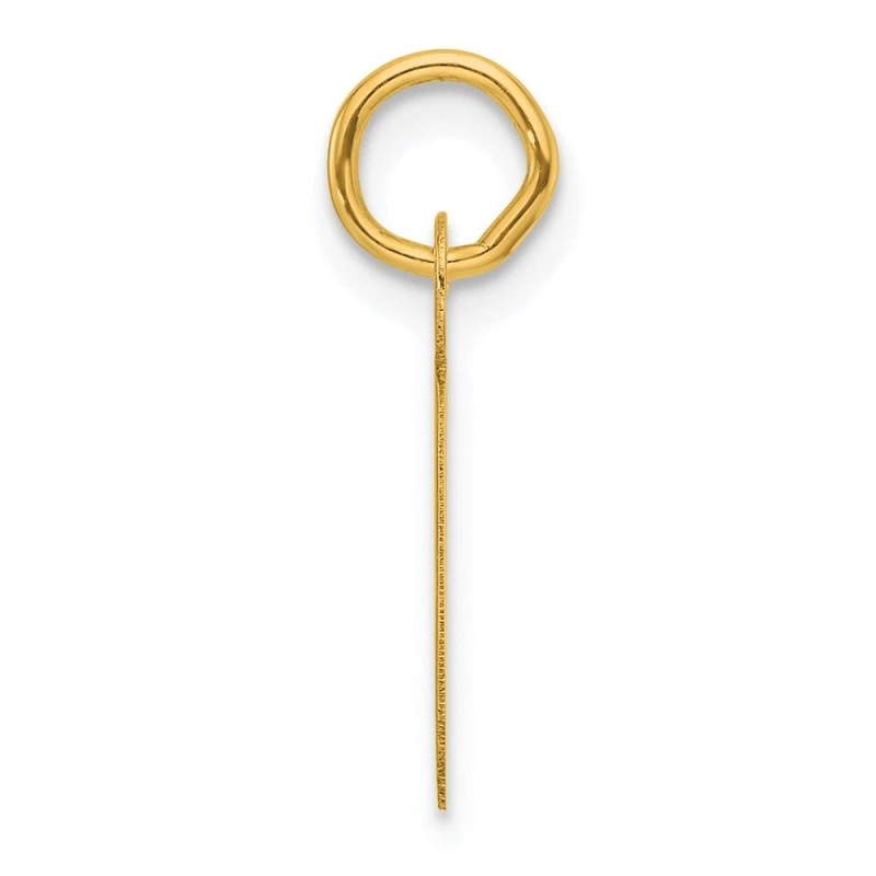 Unbranded 14K Yellow Gold Slanted Block Letter C Initial Charm