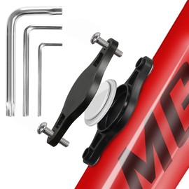 AirTag Bike Mount Holder Protective Case with Safety Anti-theft Screws, AirTag Bicycle Mount To Be Hidden Under Bottle Cages, Water Resistant, perfect camouflage,With complete disassembly tools(1Pcs)