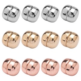 HTTDSLF 12 Pairs Hijab Magnets, Hijab Magnetic Pins Set, Pins No Hole Pins, Multi-Purpose Hijab Needles, Round Scarf Clip Magnets, Multi-Purpose Magnetic Brooch for Women Clothing