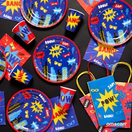 Amscan 9909088 - Superhero Birthday Party Luncheon Napkins - 16 Pack, 33 cm