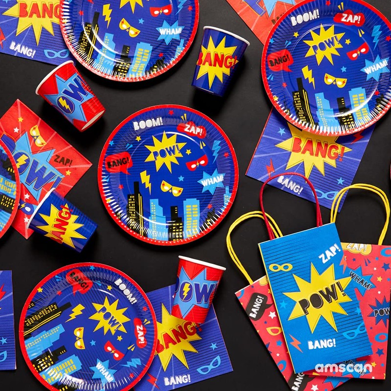 Amscan 9909088 - Superhero Birthday Party Luncheon Napkins - 16