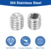 sourcing map Socket Set Screws, 100Pcs M3x3mm Metric - 304